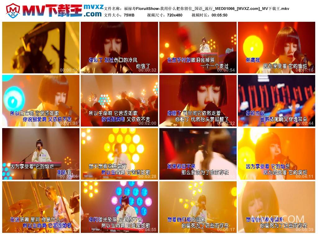 福禄寿FloruitShow-我用什么把你留住_国语_流行_MED01066